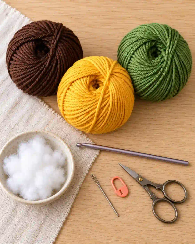 Crochet Sunflower Pattern Materials and Instructions