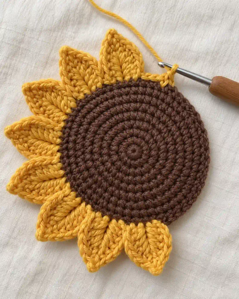 Crochet Sunflower Pattern Petals