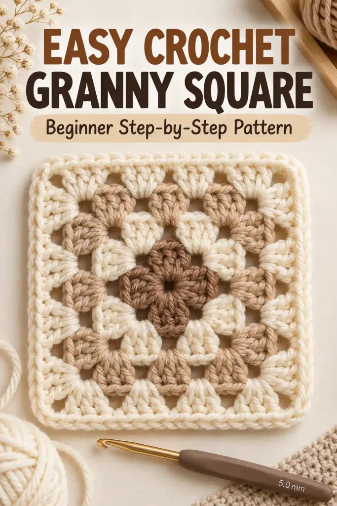 Easy Crochet Granny Square Pattern at a Glance