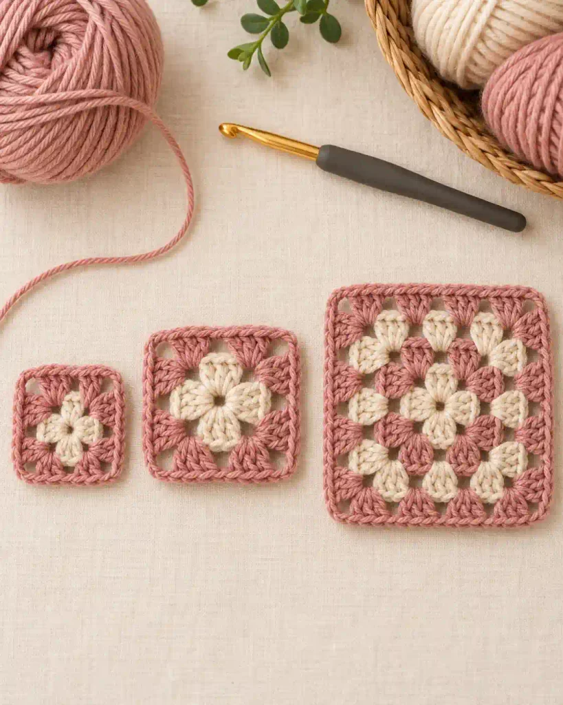 How to Form and Expand the Granny Square Corners