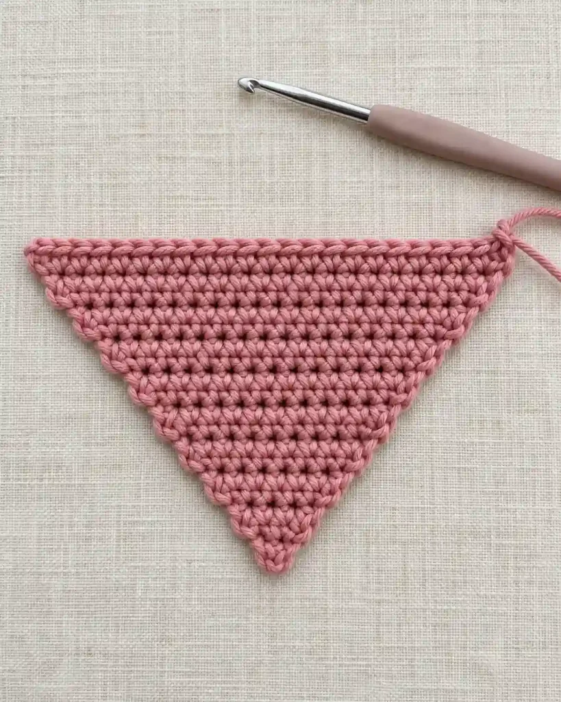 Crochet Heart Coaster Pattern pointed base