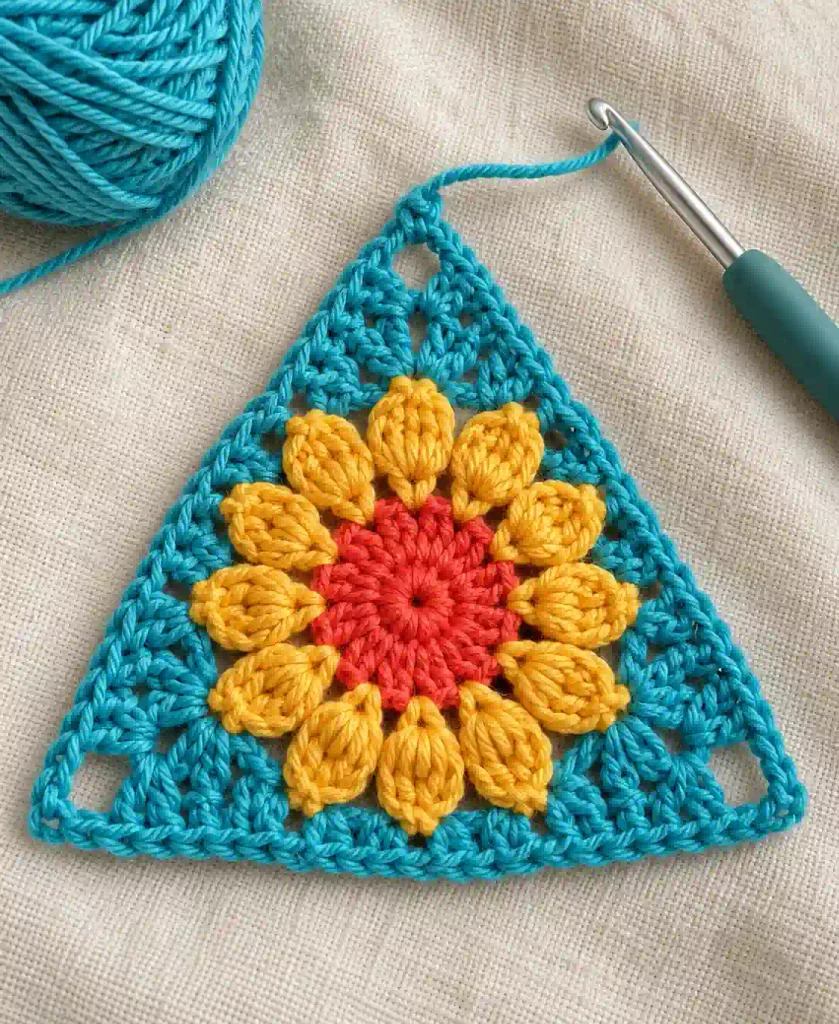 4 Crochet Christmas Tree Ornament Pattern triangular shaping