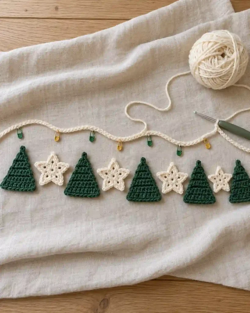 Step-by-Step Crochet Christmas Garland Tutorial 3