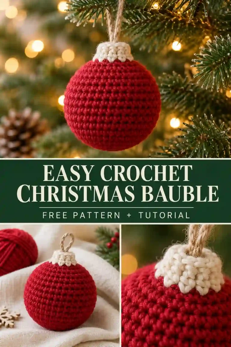Easy Crochet Christmas Bauble Pattern