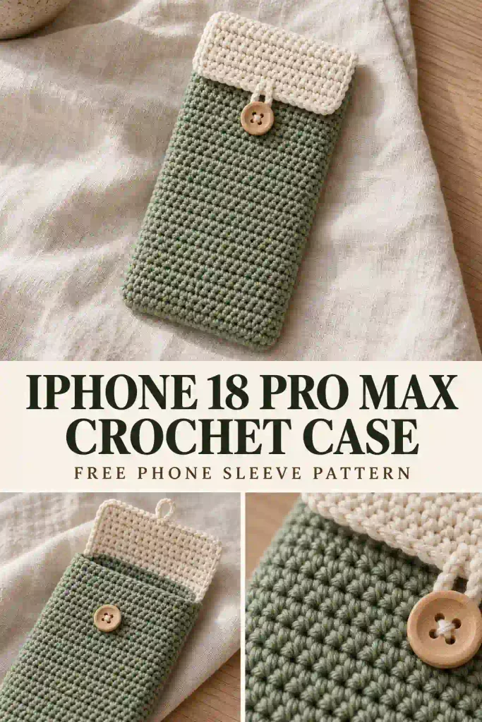 iPhone 18 Pro Max Crochet Case Pattern offers a simple way to make a useful handmade accessory while practicing even single crochet stitches and neat seams